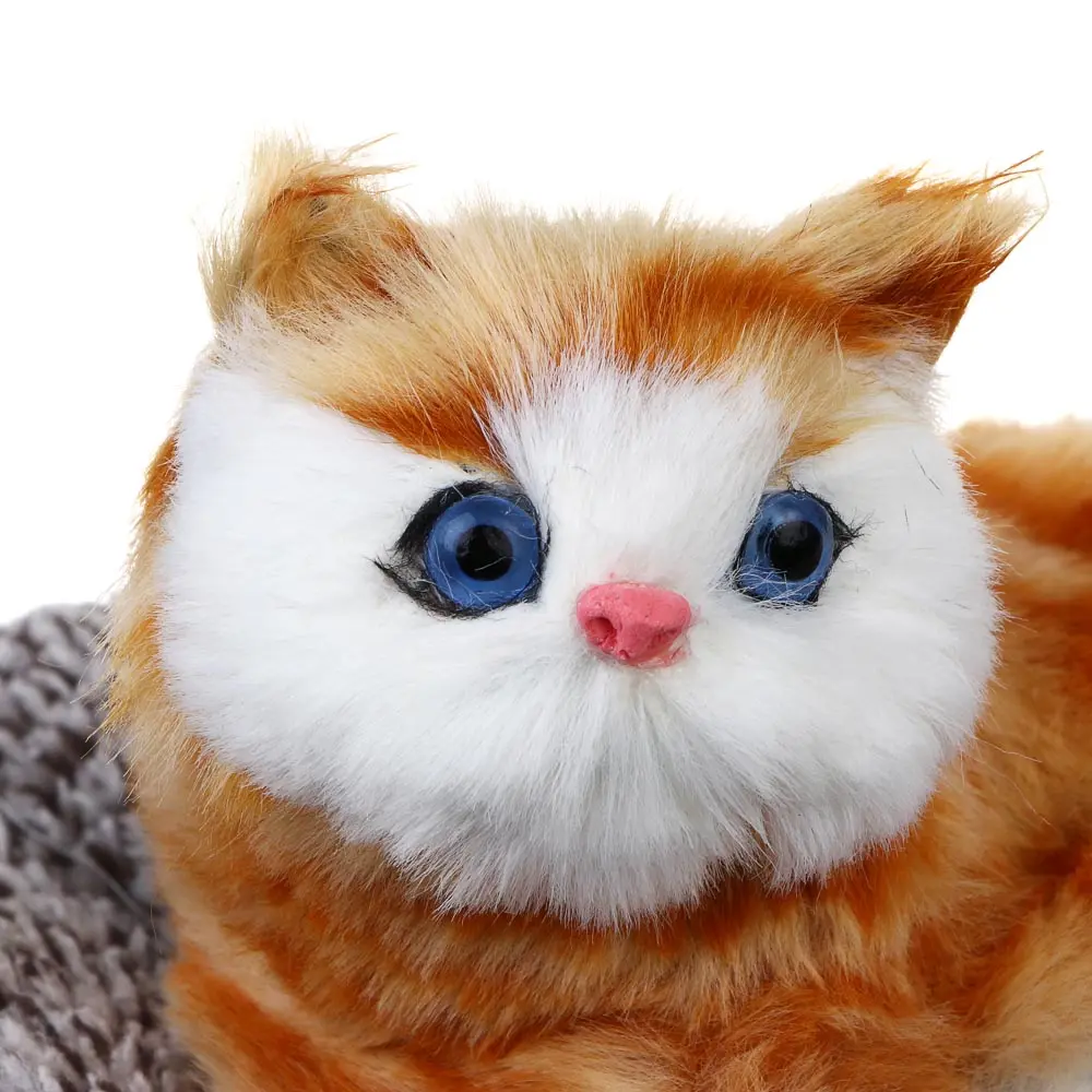 Игрушка мягкая "Котёнок", иск. мех, полиэстер, 7х16см, тм ИГРОЛЕНД, 3+ - #5