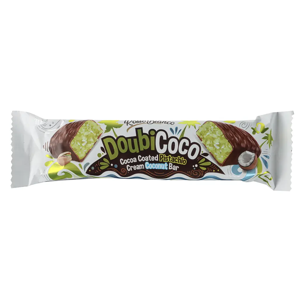 Батончик «DoubiCoco» в молочном шоколаде с начинкой из кокоса с фисташкой 40гр - #1