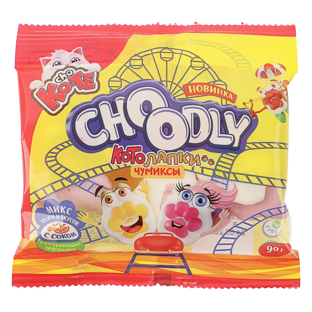 Мармелад жевательный CHOODLY Котолапки, сок 25%, 90г - #1