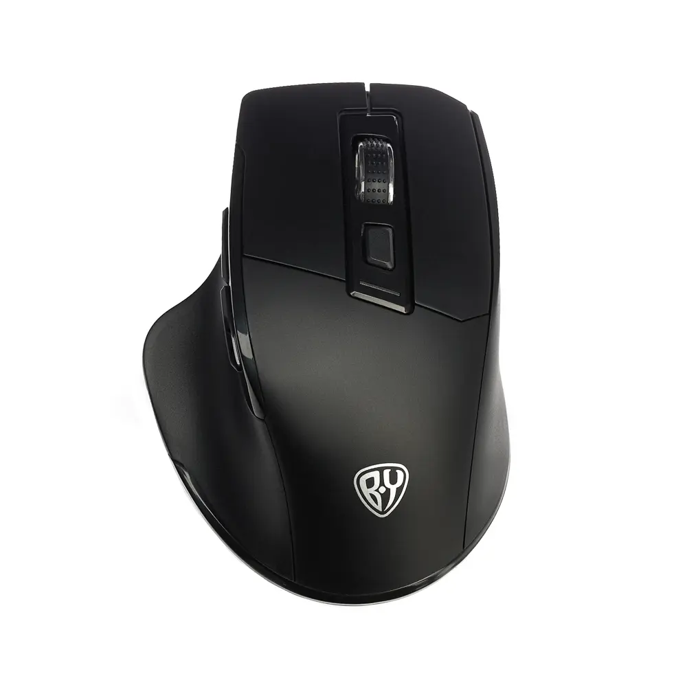 Компьютерная мышь беспроводная BY, 800-1600DPI, 6D 2.4GHz, 1xAA,"copy-paste", чёрная - #1