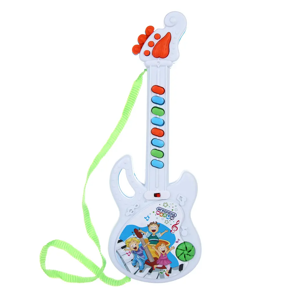 ИГРОЛЕНД Игрушка электронная Гитара, звук, PP, 2хАА, 13х35х3см, ZY287807 - #1