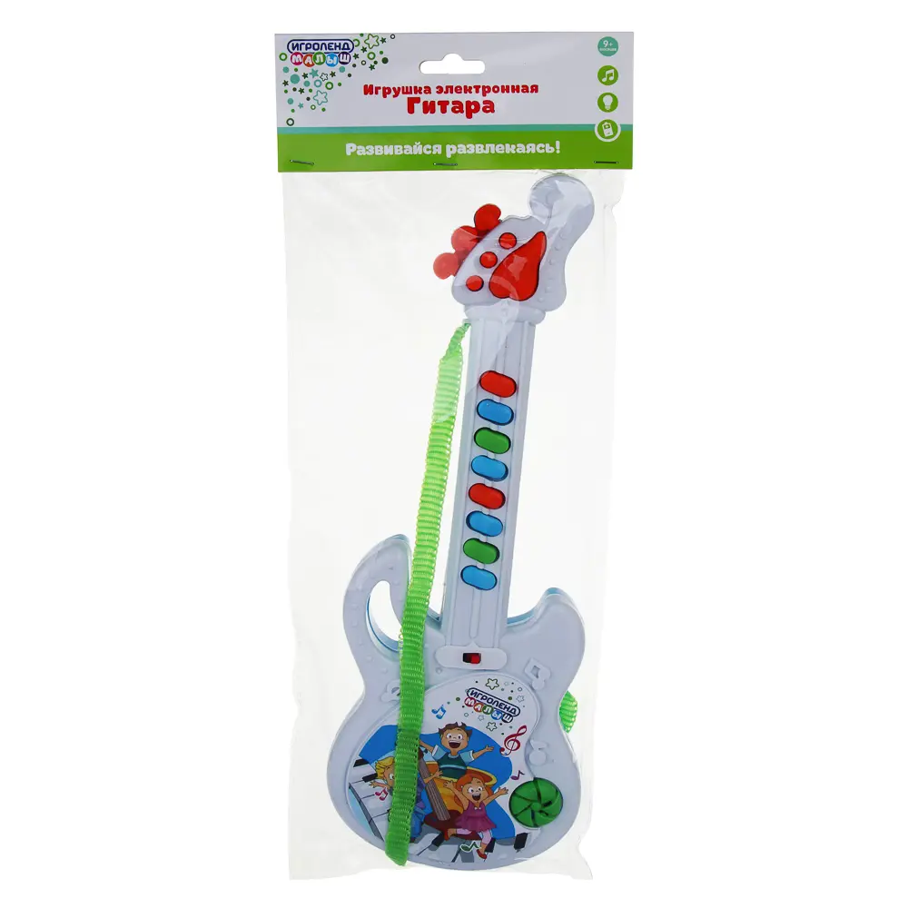 ИГРОЛЕНД Игрушка электронная Гитара, звук, PP, 2хАА, 13х35х3см, ZY287807 - #7
