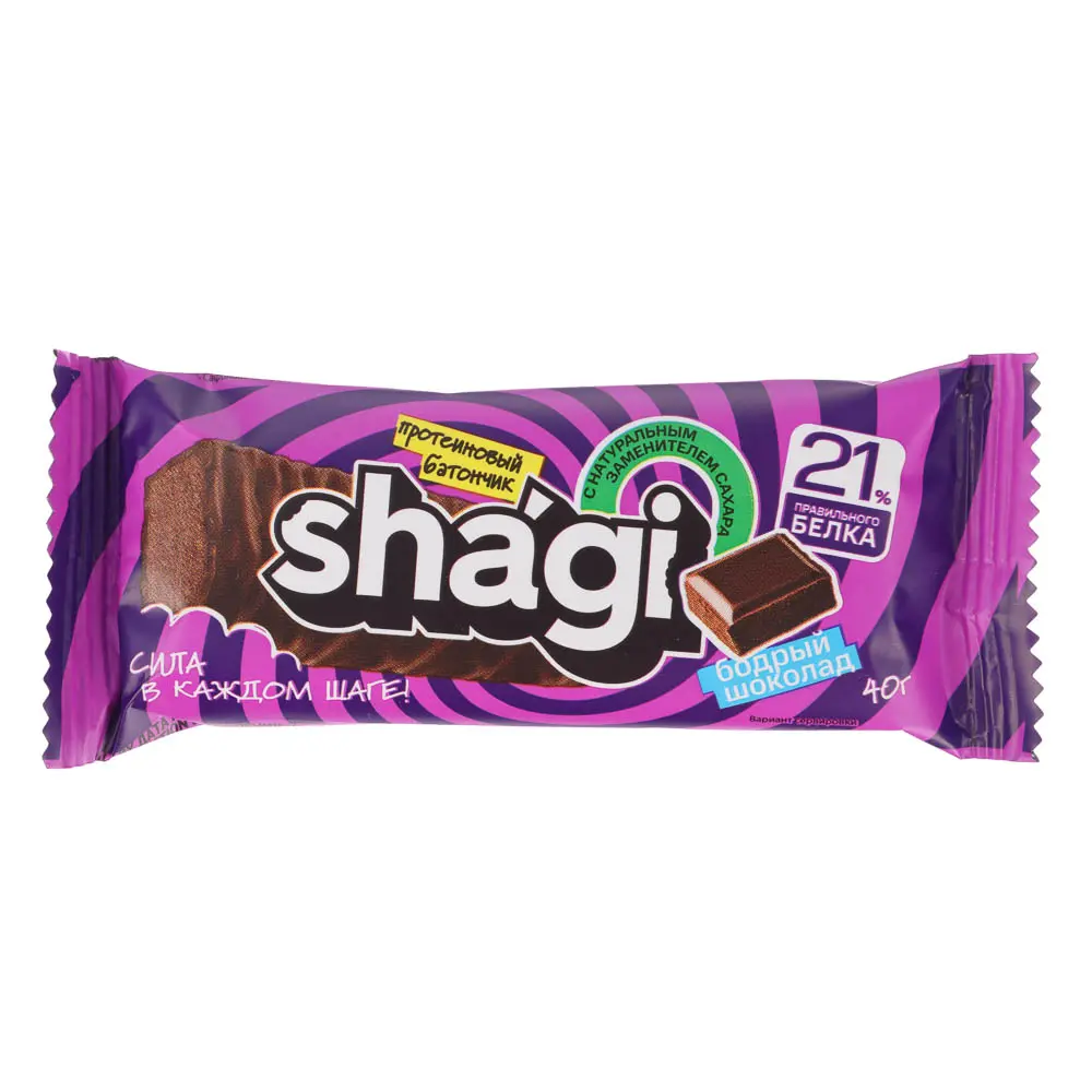 Протеиновый батончик Shagi со вкусом шоколада, 40 г - #1