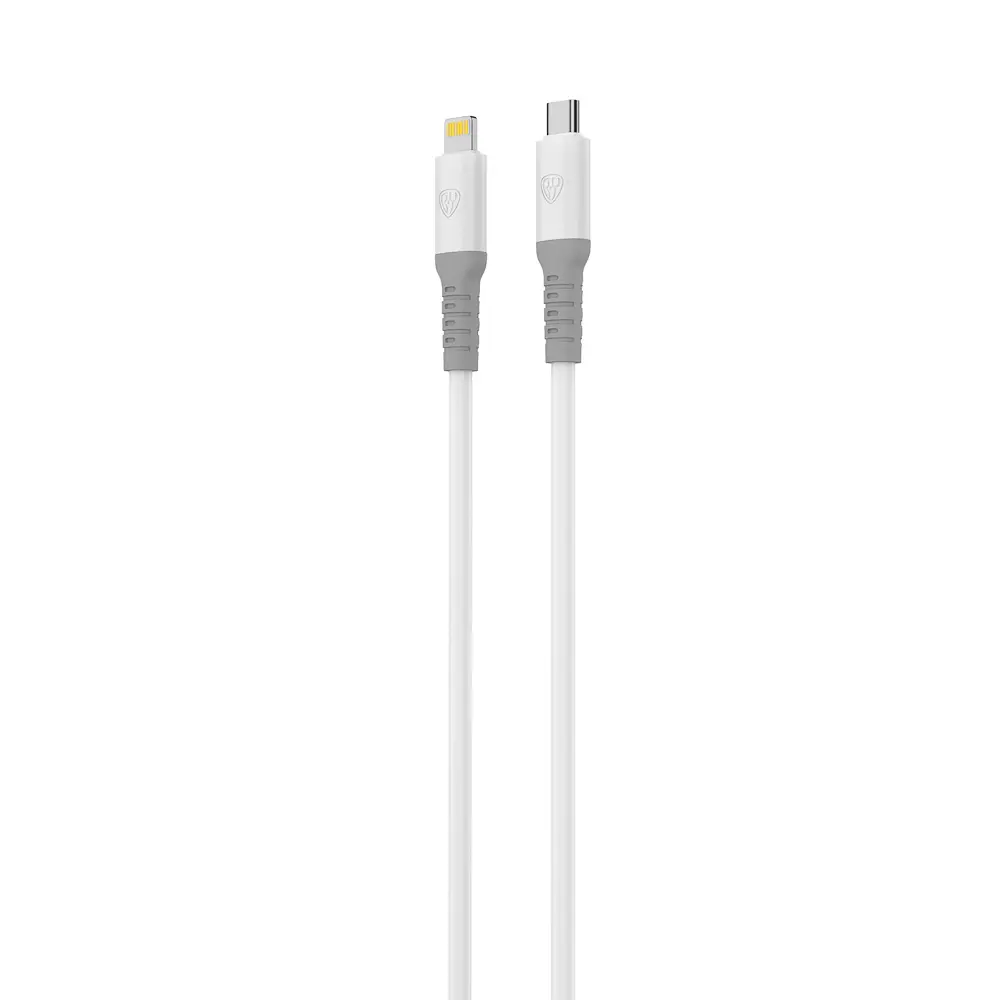 Кабель для зарядки Type C-iP BY Powerful,1м, 2.4А, Быстрая зарядка PD, 22Вт, белый - #3