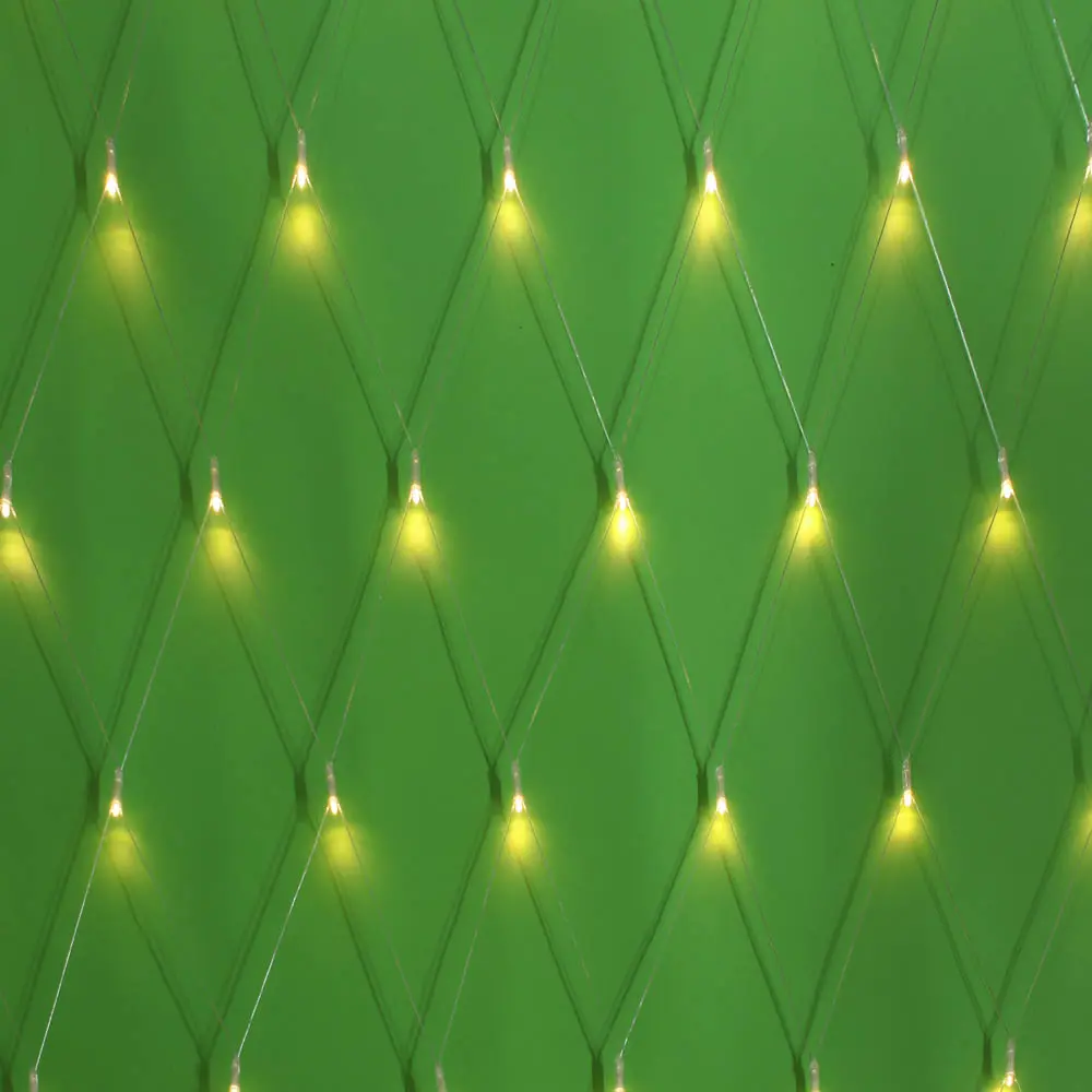 СНОУ БУМ Гирлянда эл. сеть 96LED, шампань, 1,4x1,5м, пост. свечение, ПВХ прозрач, 220В - #1