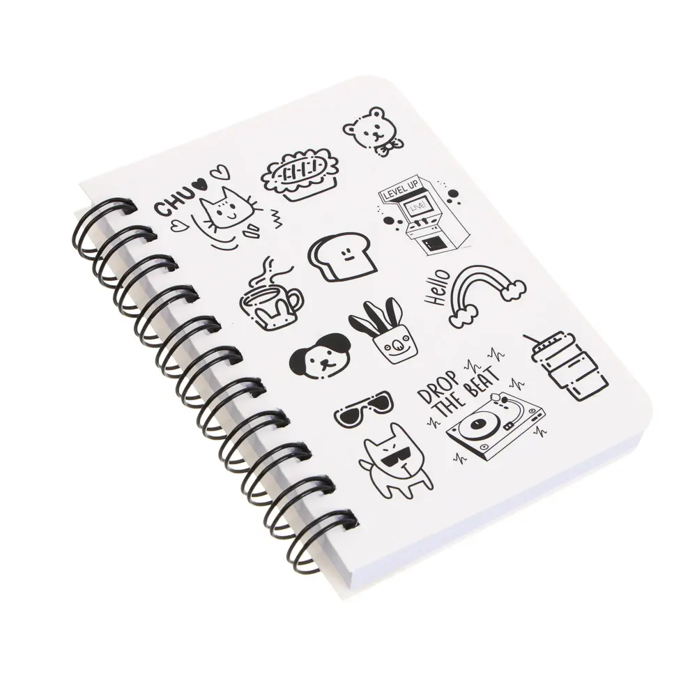Записная книжка на спирали, 7,5х10,5см, 80л, "Друзья Товарищи", обложка картон, 4 дизайна, шоу-бокс - #6