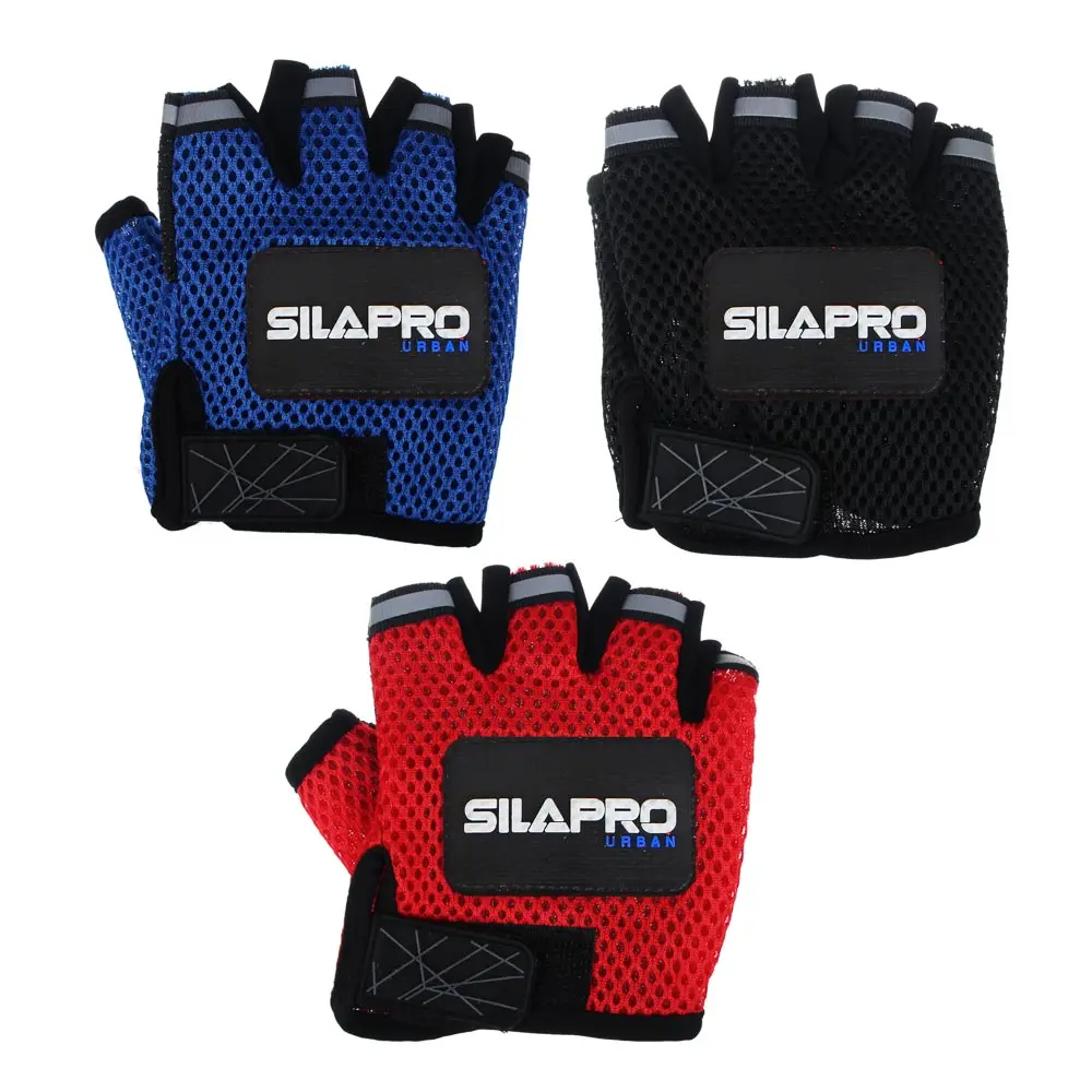 SILAPRO Перчатки для велосипеда и фитнеса, универсальный размер, полиэстер, 3 цвета - #1
