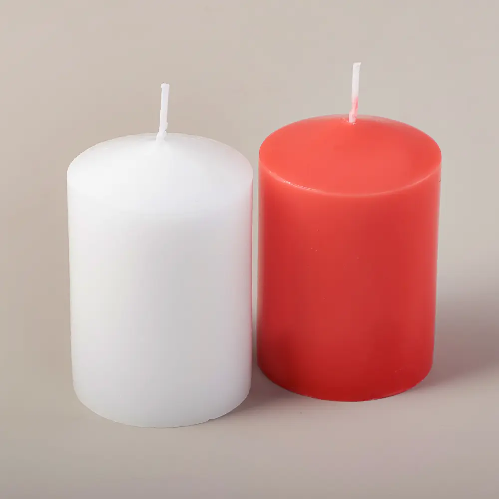 Свеча столбик тм LADECOR 5x7,5 см, парафин, 2 цвета - #1