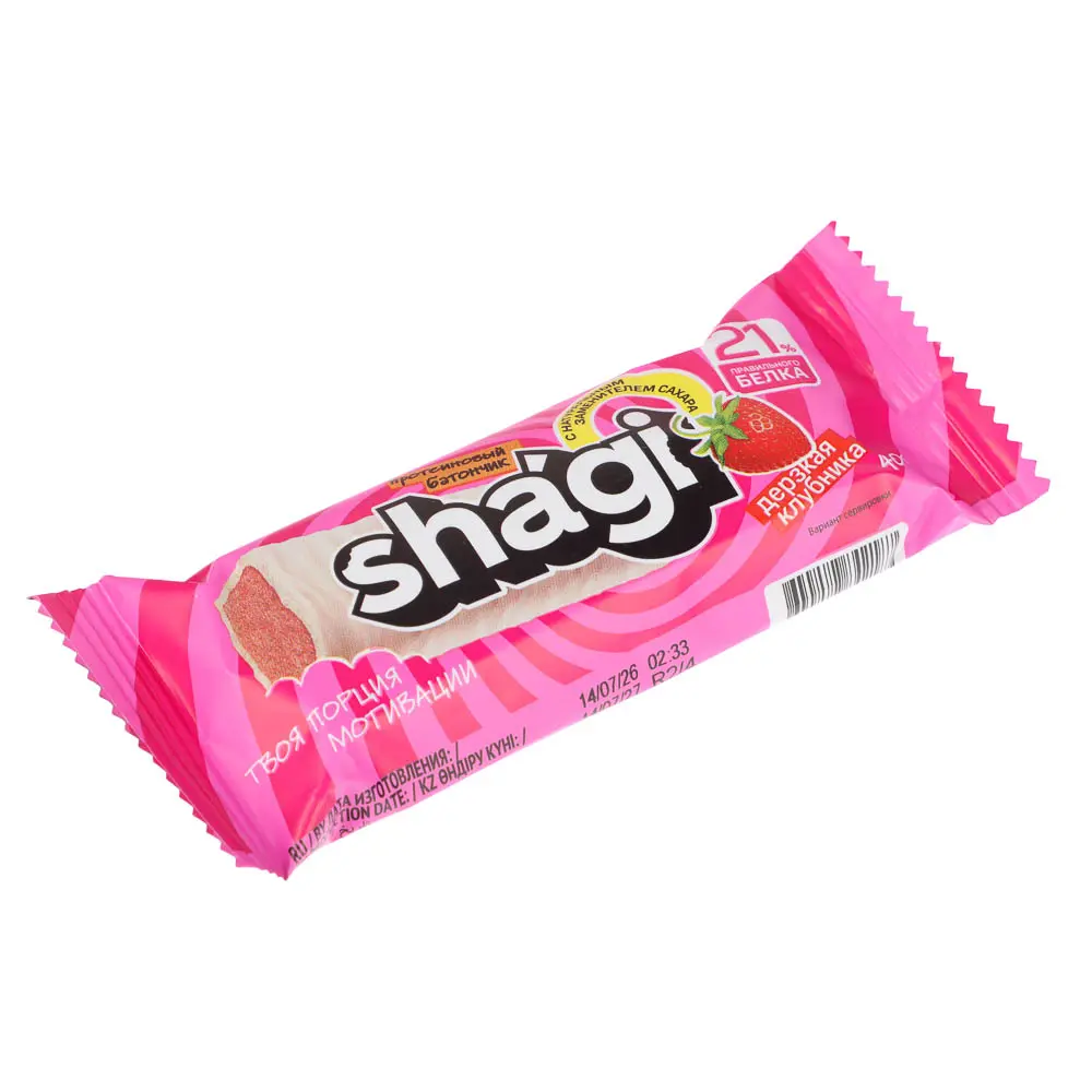 Протеиновый батончик Shagi со вкусом клубники, 40 г - #2