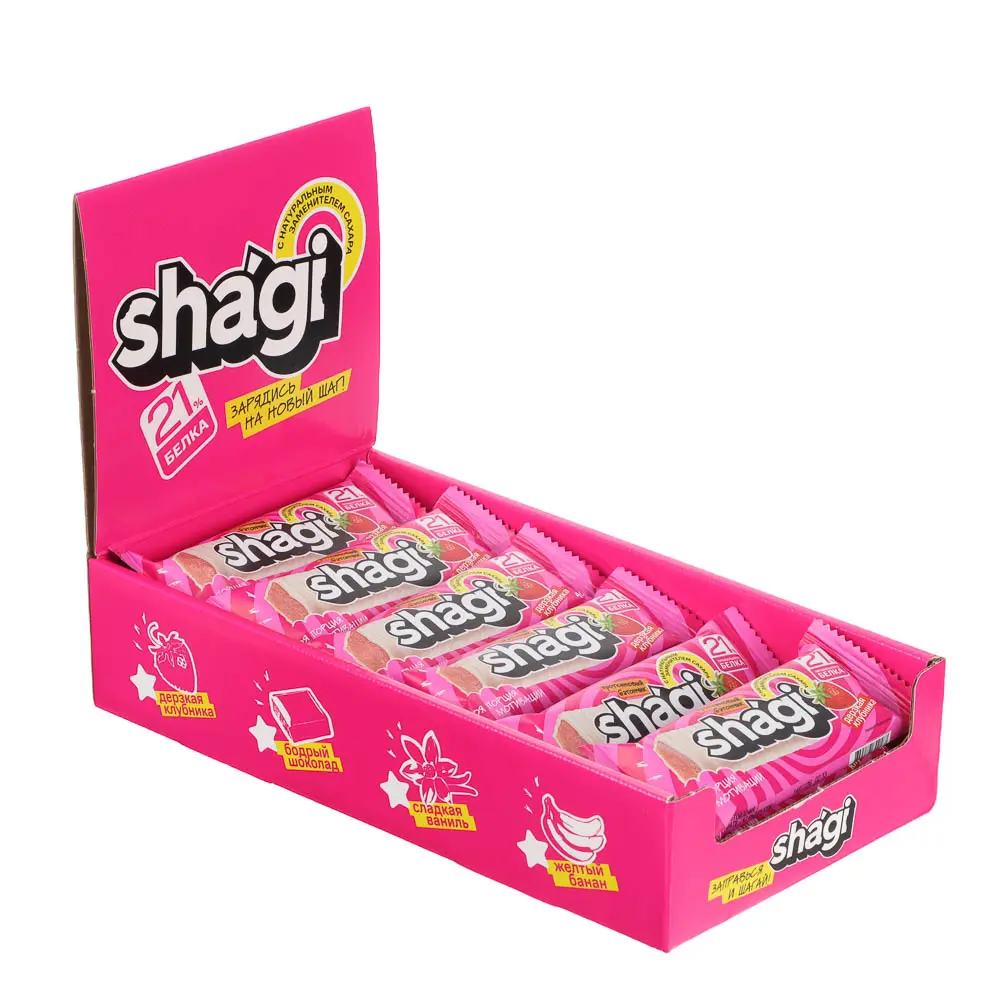 Протеиновый батончик Shagi со вкусом клубники, 40 г - #3