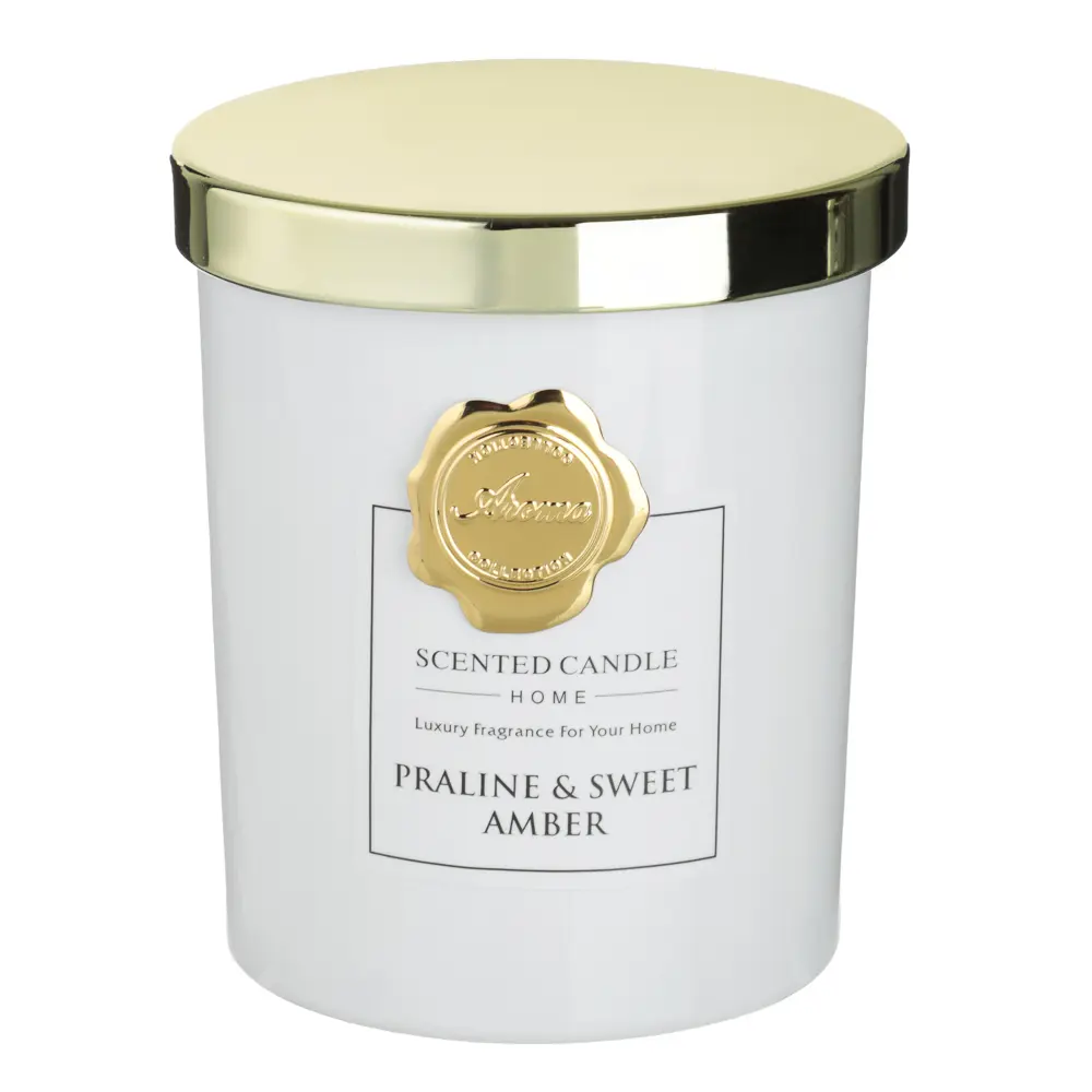 Ароматизированная свеча тм NEW GALAXY GOLDEN COLLECTION, 135 гр, Praline & Sweet Amber - #2