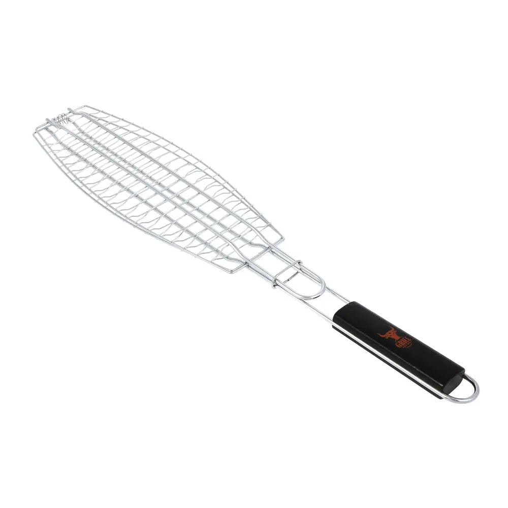 Решетка-гриль для приготовления рыбы тм GRILLBOOM, 435гр, 63х36х12см - #1