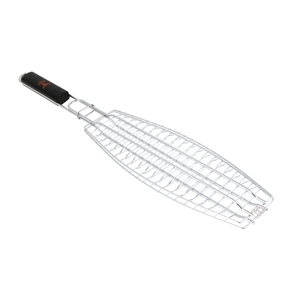 Решетка-гриль для приготовления рыбы тм GRILLBOOM, 435гр, 63х36х12см - #6