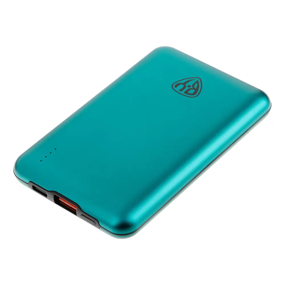 BY Аккумулятор мобильный, 10000мАч, USB+Type-C, Быстрая зарядка QC4.0+PD, 5А, корпус метал, зеленый - #4