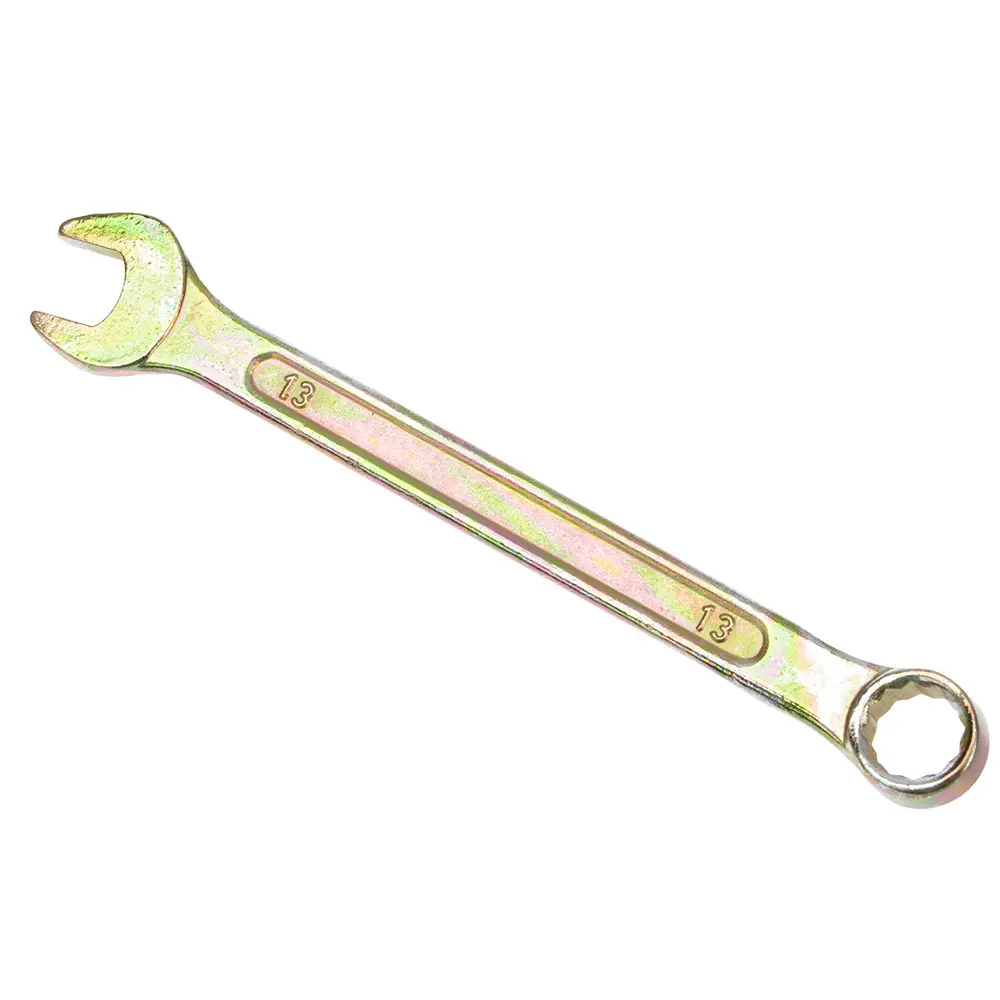 ЕРМАК Набор ключей рожково-накидных, 8 предм. 8-19мм, желтый цинк - #3