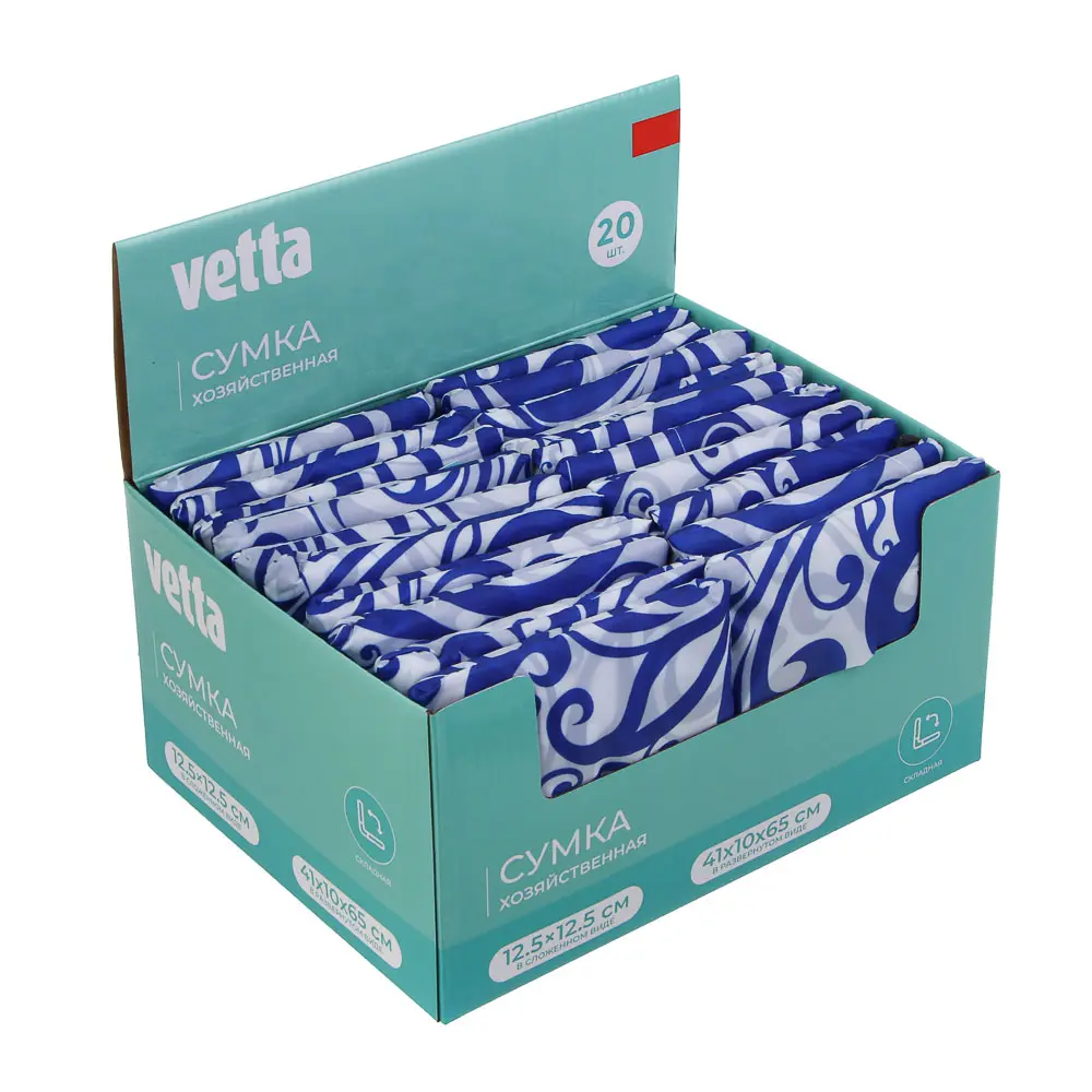 Сумка хозяйственная тм VETTA, складная, 41x10x65 см, полиэстер - #6