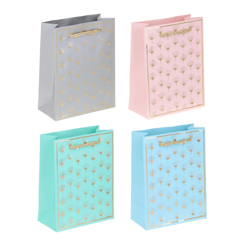 Пакет подарочный тм LADECOR, вскч бум., с фольг.слоем, S 12x16x6 см, 4 цвета - #1