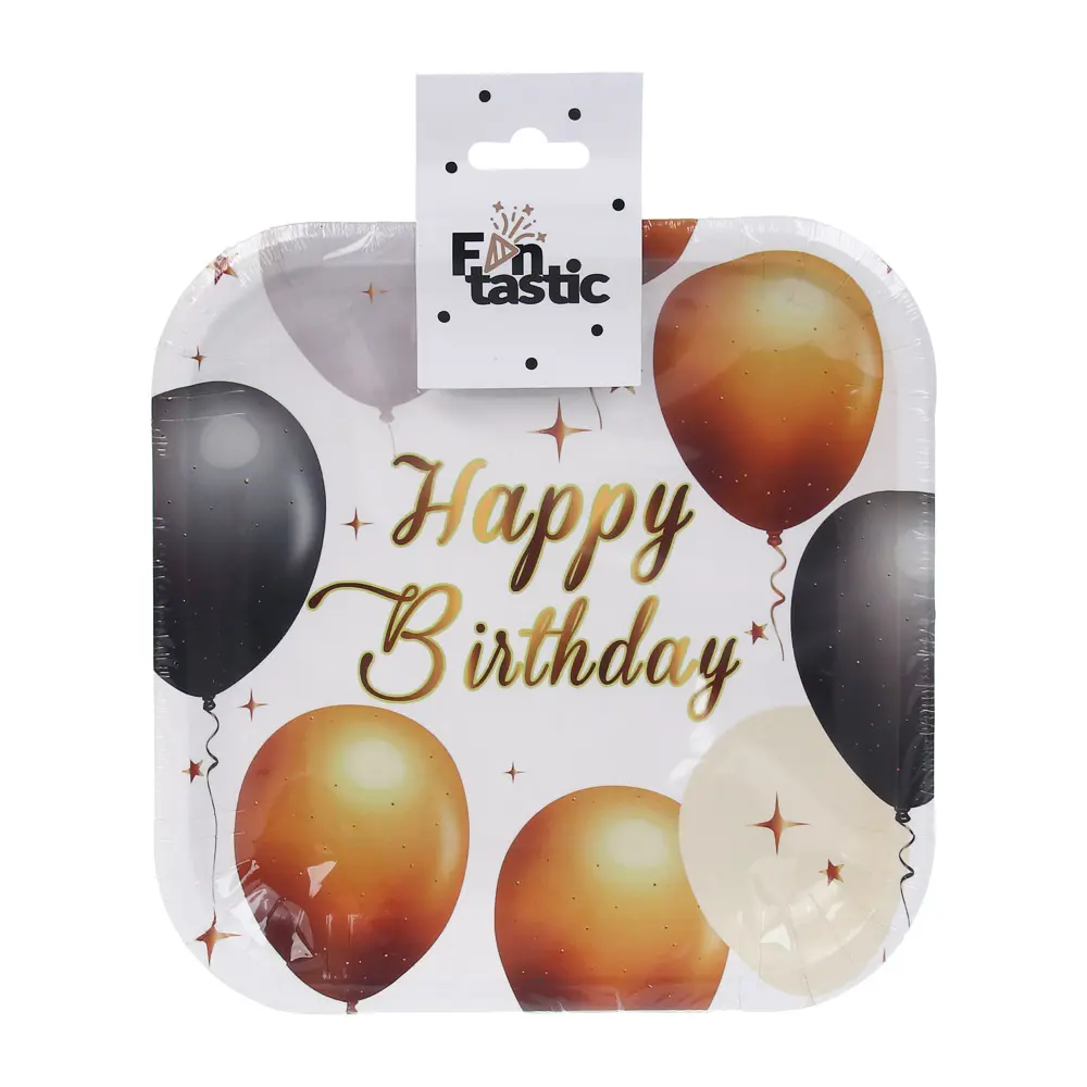 Набор тарелок бумажных тм Fntastic, 6 шт, Happy birthday! 18x18 см - #5
