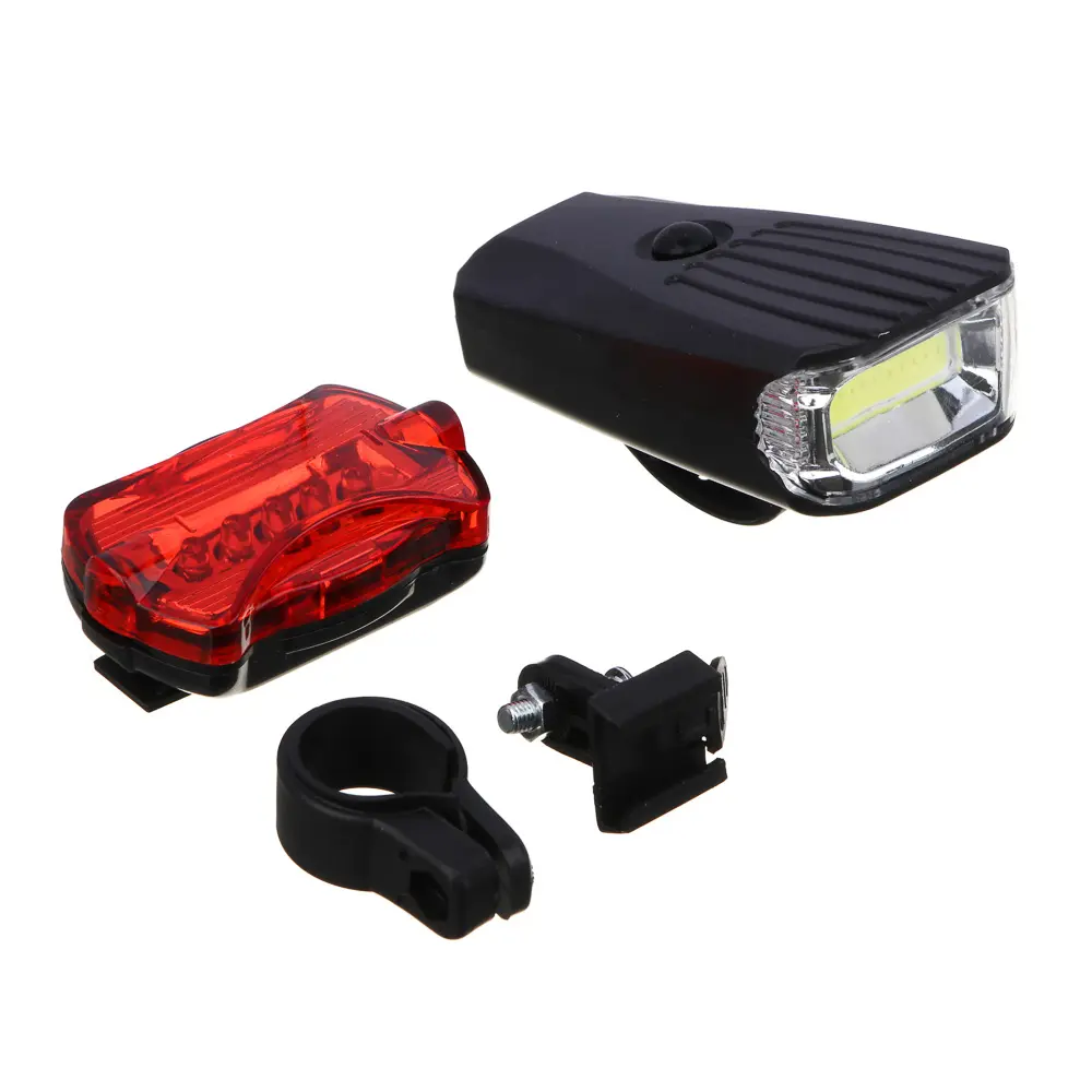 Набор фонарей велосипедных, тм BY SPORT, передний (10LED, 3хААА) и задний (5LED, 2хААА) - #1