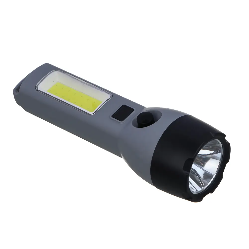Фонарь ручной тм ЕРМАК, 1200 мАч, 175х52х30 мм, 4 режима, LED+СОВ, Type-C, пластик - #1
