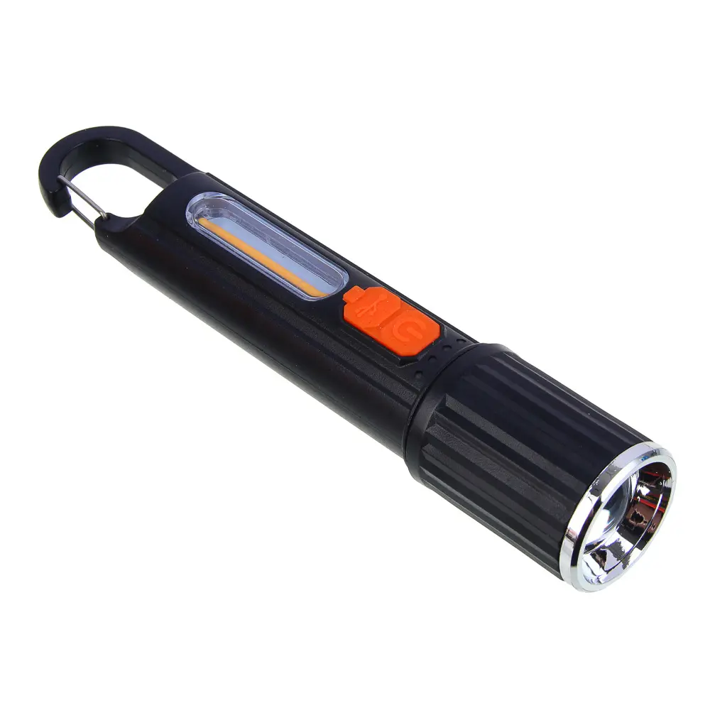 Фонарь ручной тм ЕРМАК, 800 мАч, 5 режимов, P35 LED+ вольфрам, 170х31,5 мм, Type-C, пластик - #1