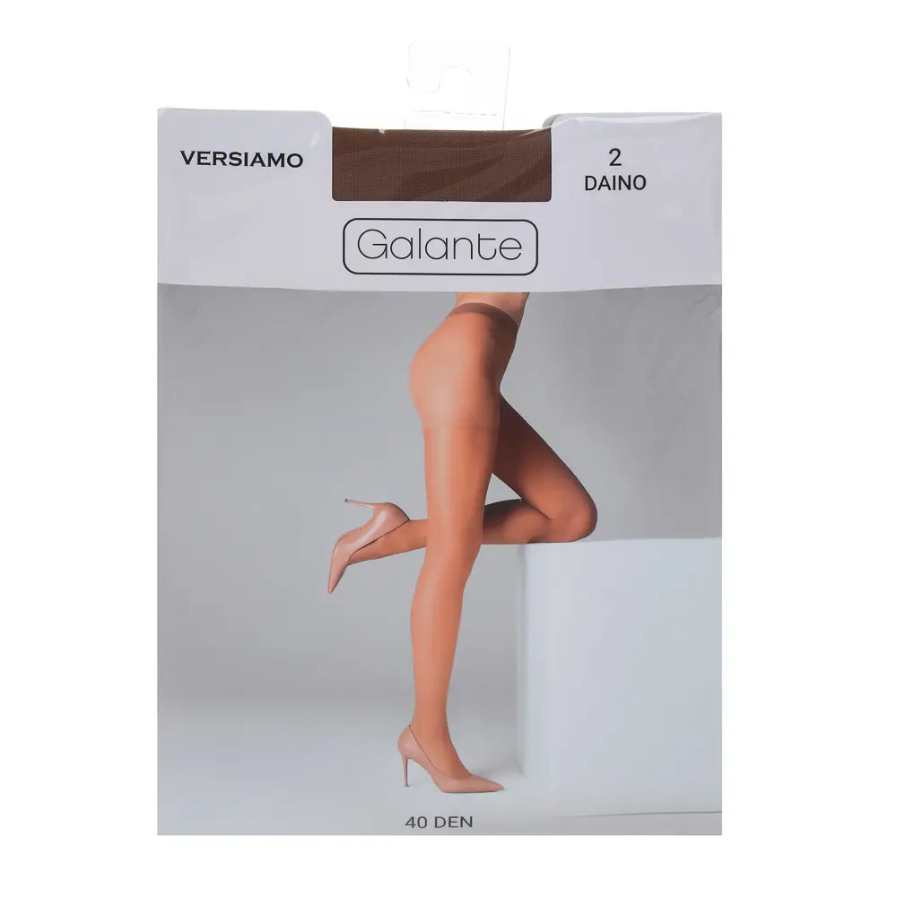 GALANTE Versiamo Колготки 40 DEN с шортиками, 85% полиамид, 15% эластан, размер 2, цвет загара - #1