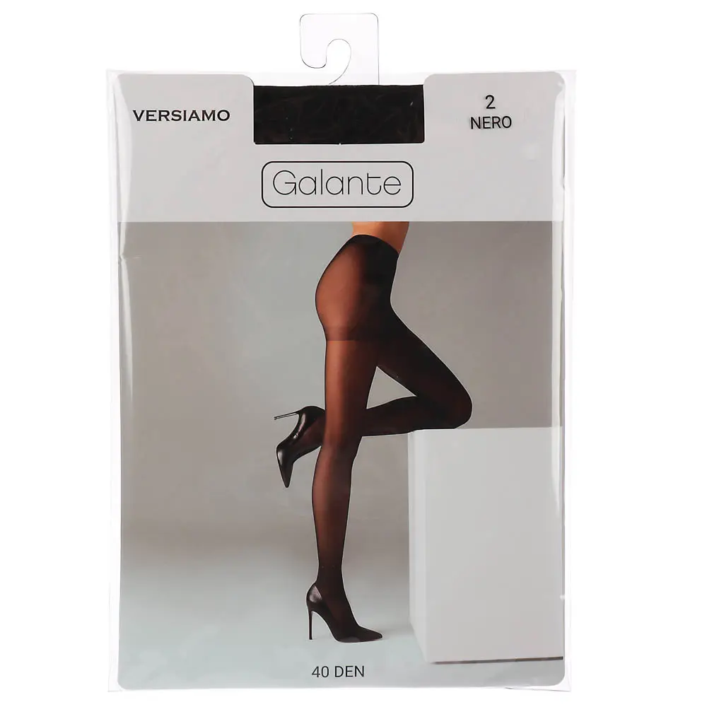 GALANTE Versiamo Колготки 40 DEN с шортиками, 85% полиамид, 15% эластан, размер 2, цвет черный - #5
