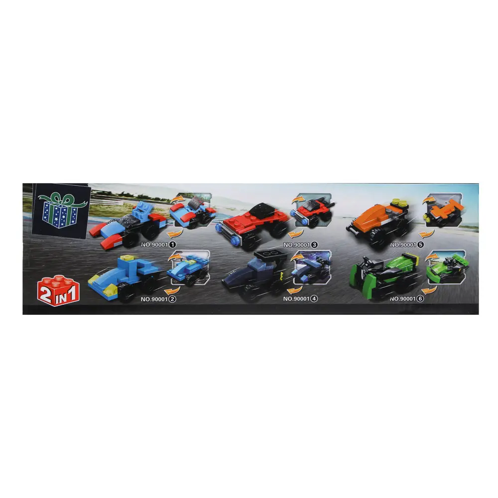 ИГРОЛЕНД Конструктор "Гонки", 13х4х7,5 см, ABS, 6 видов - #5