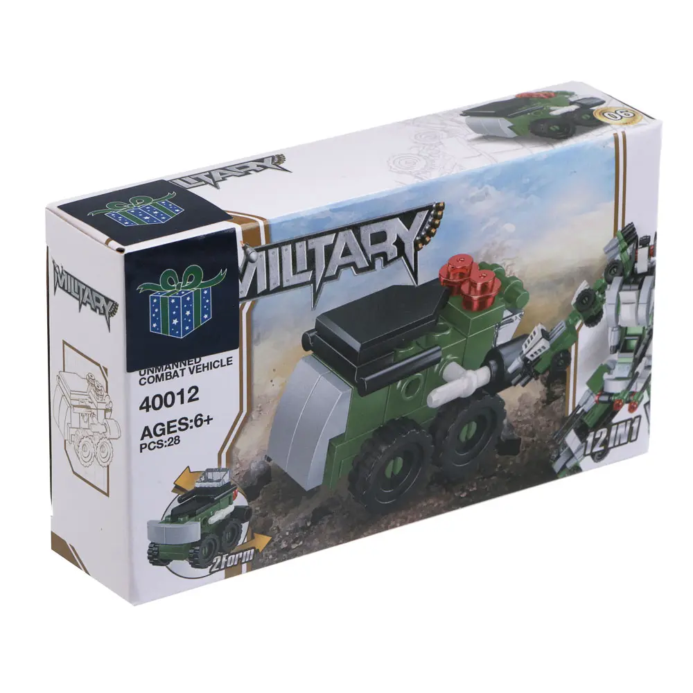 ИГРОЛЕНД Конструктор "Военная техника" 12 в 1, 13х3х7,5 см, ABS, 12 видов - #3