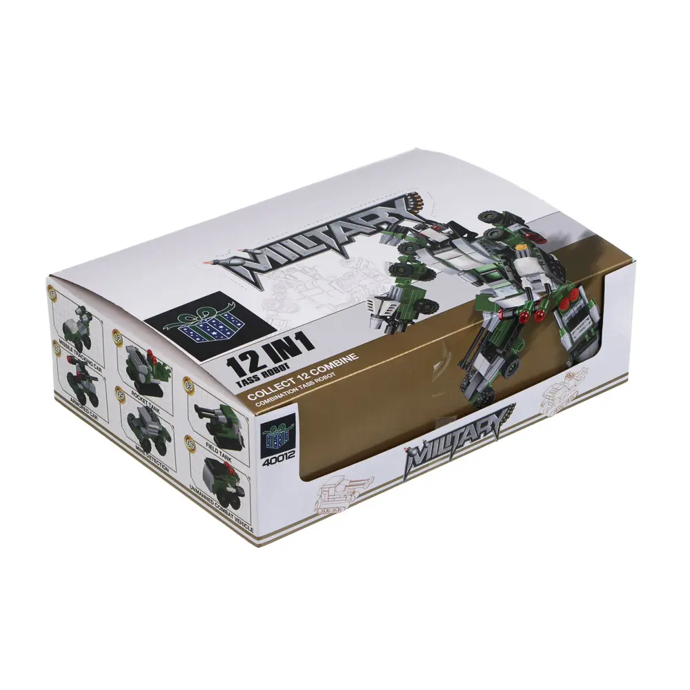 ИГРОЛЕНД Конструктор "Военная техника" 12 в 1, 13х3х7,5 см, ABS, 12 видов - #5