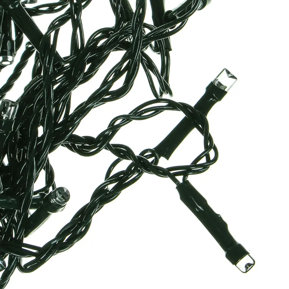 СНОУ БУМ Гирлянда эл. вьюн 14м, 180 LED, шампань, пост. свечение, ПВХ зеленый., 220В, 50Гц - #2