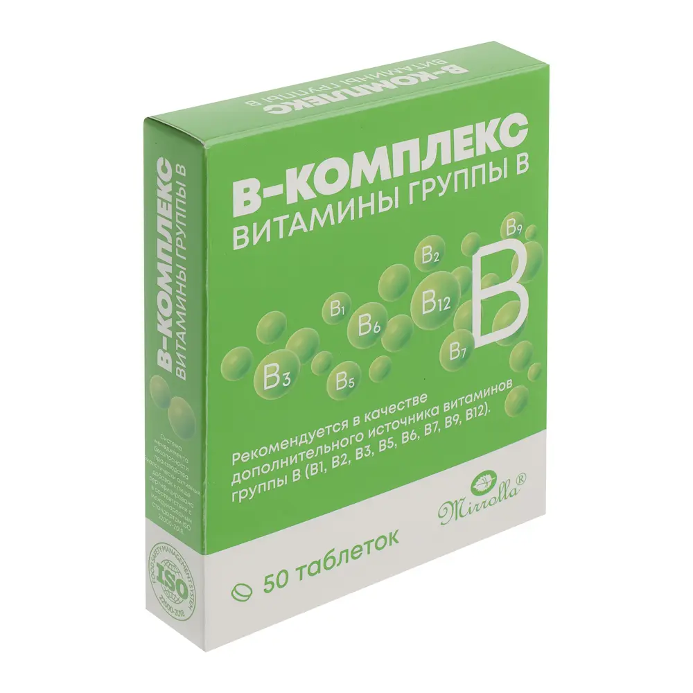 БАД "В-комплекс витамины группы В" Мирролла, 50табл - #1
