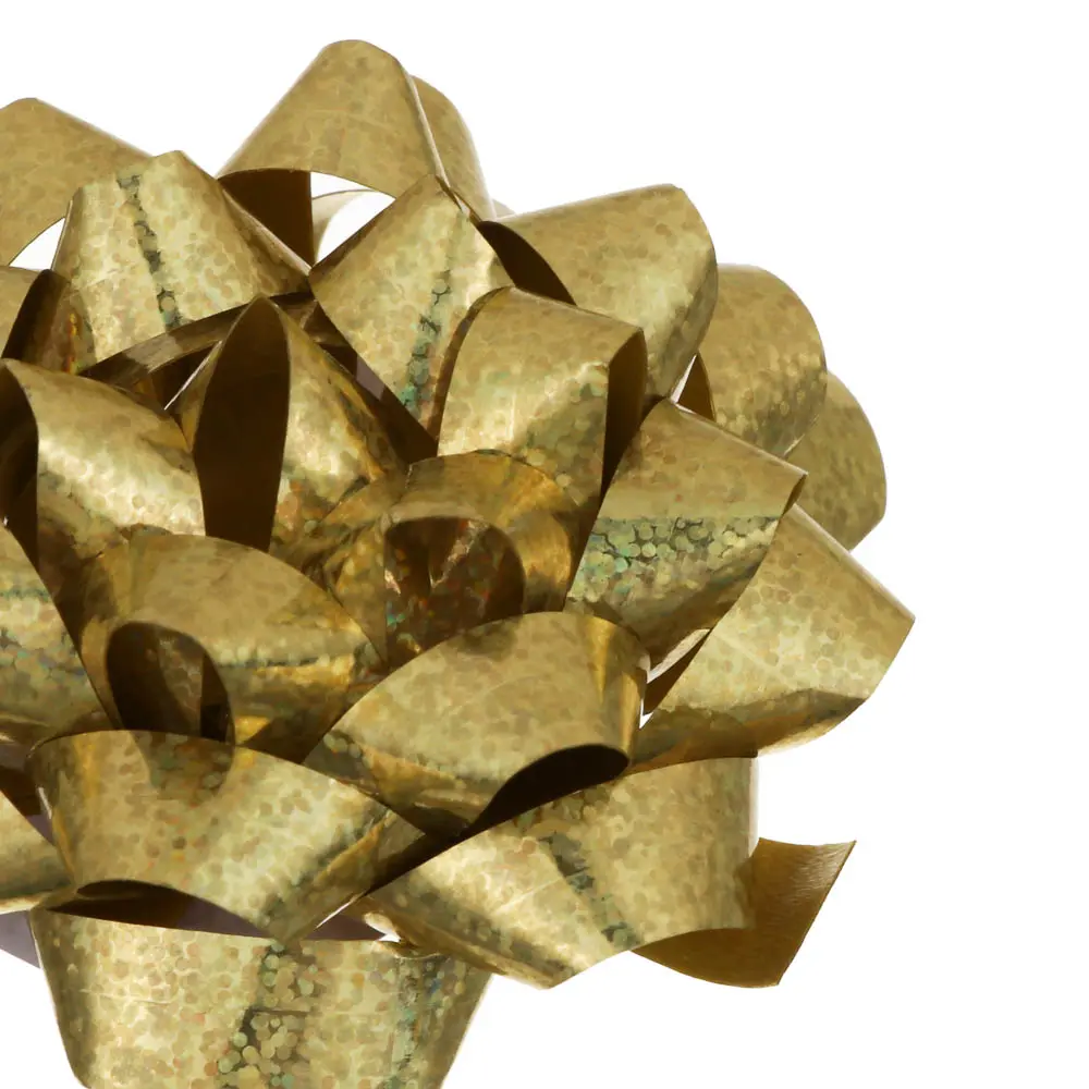 Набор бантов-звезд тм СНОУ БУМ 9шт, d-4,5см металлик - #4