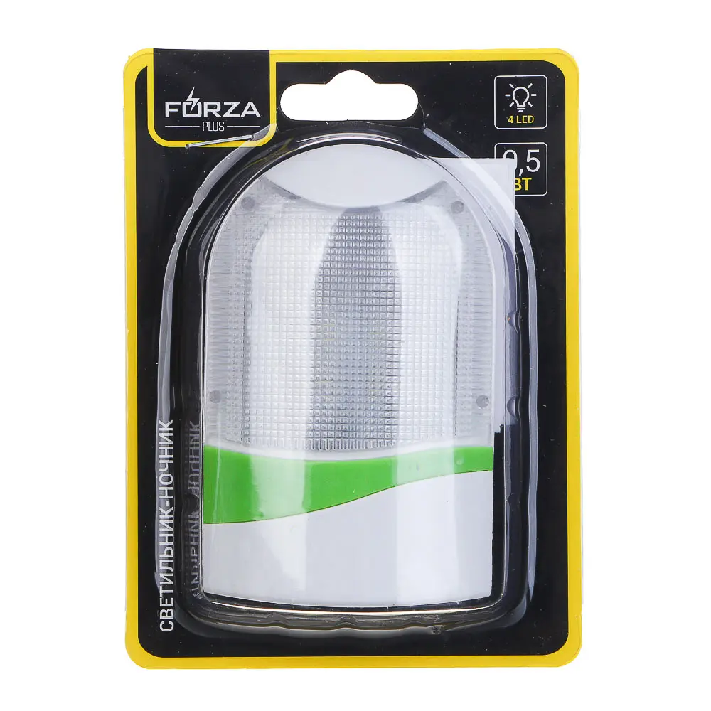 Светильник-ночник светодиодный FORZA с выкл, 4LED-одноцвет, 220-240В, 0,5Вт, пластик - #5