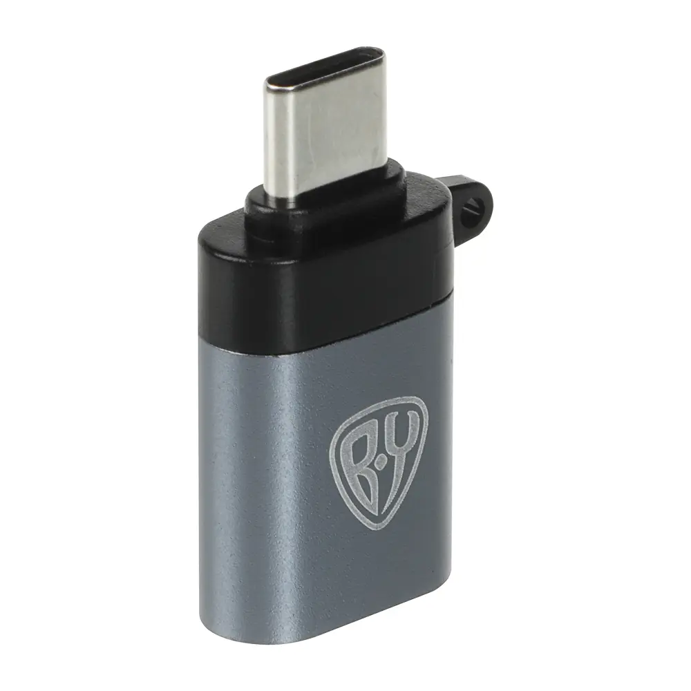 Адаптер-переходник USB3.0-Type C BY, металлик - #1