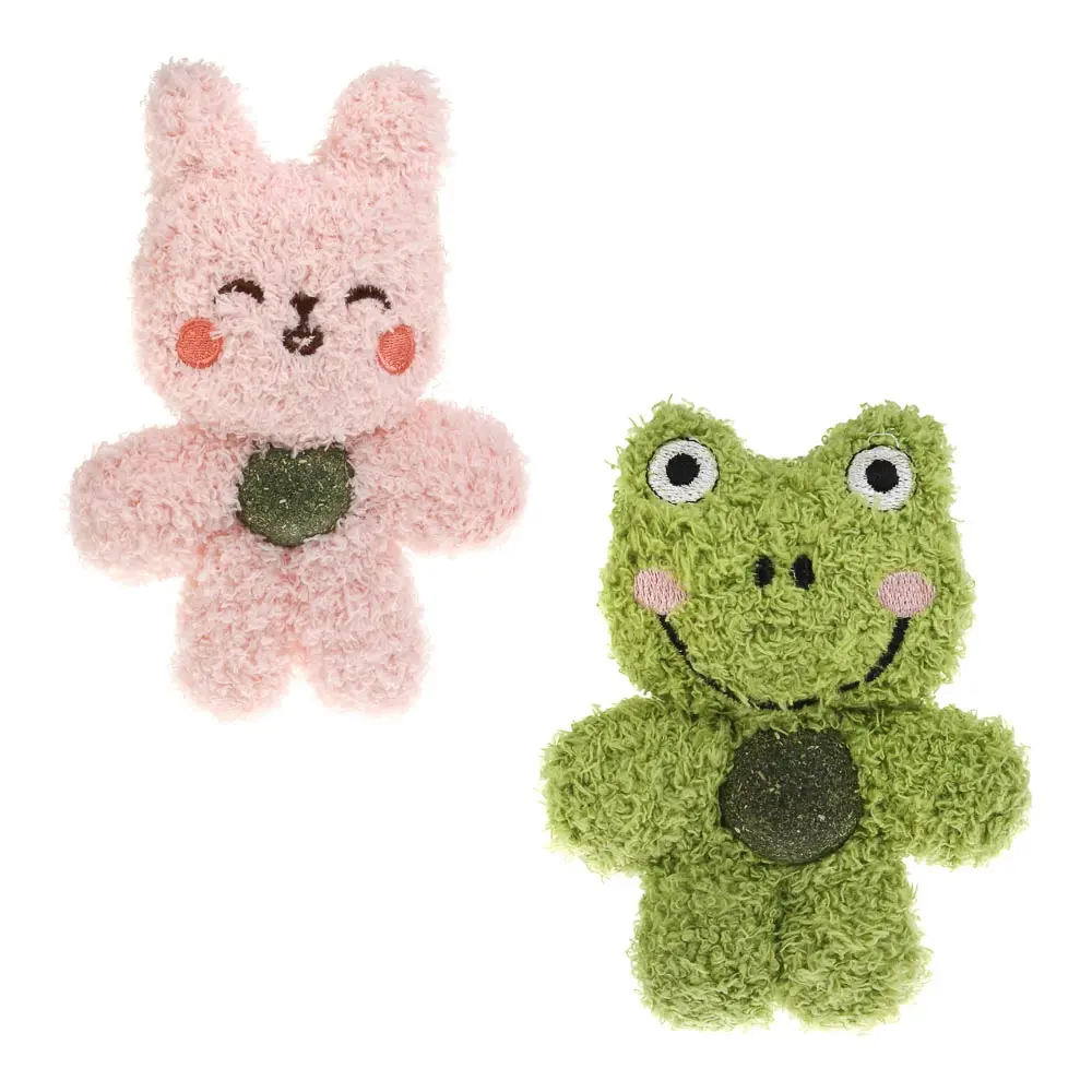 Игрушка для кошек VETTA, лягушонок/зайка, ПЭ, кошачья мята, 12 см - #1
