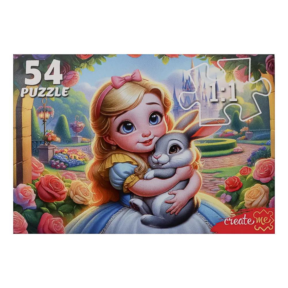 Пазл 54 элемента, картон, в ассортименте, 9,4х2,6х6,8 см - #28