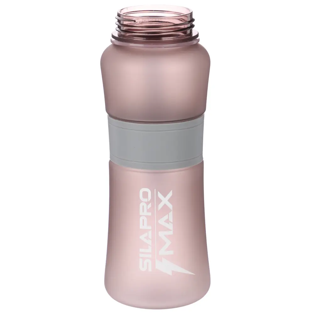 SILAPRO MAX Бутылка спортивная с замком, ELDERBERRY-ULTIMATE GREY, 600мл, РС, силикон - #10