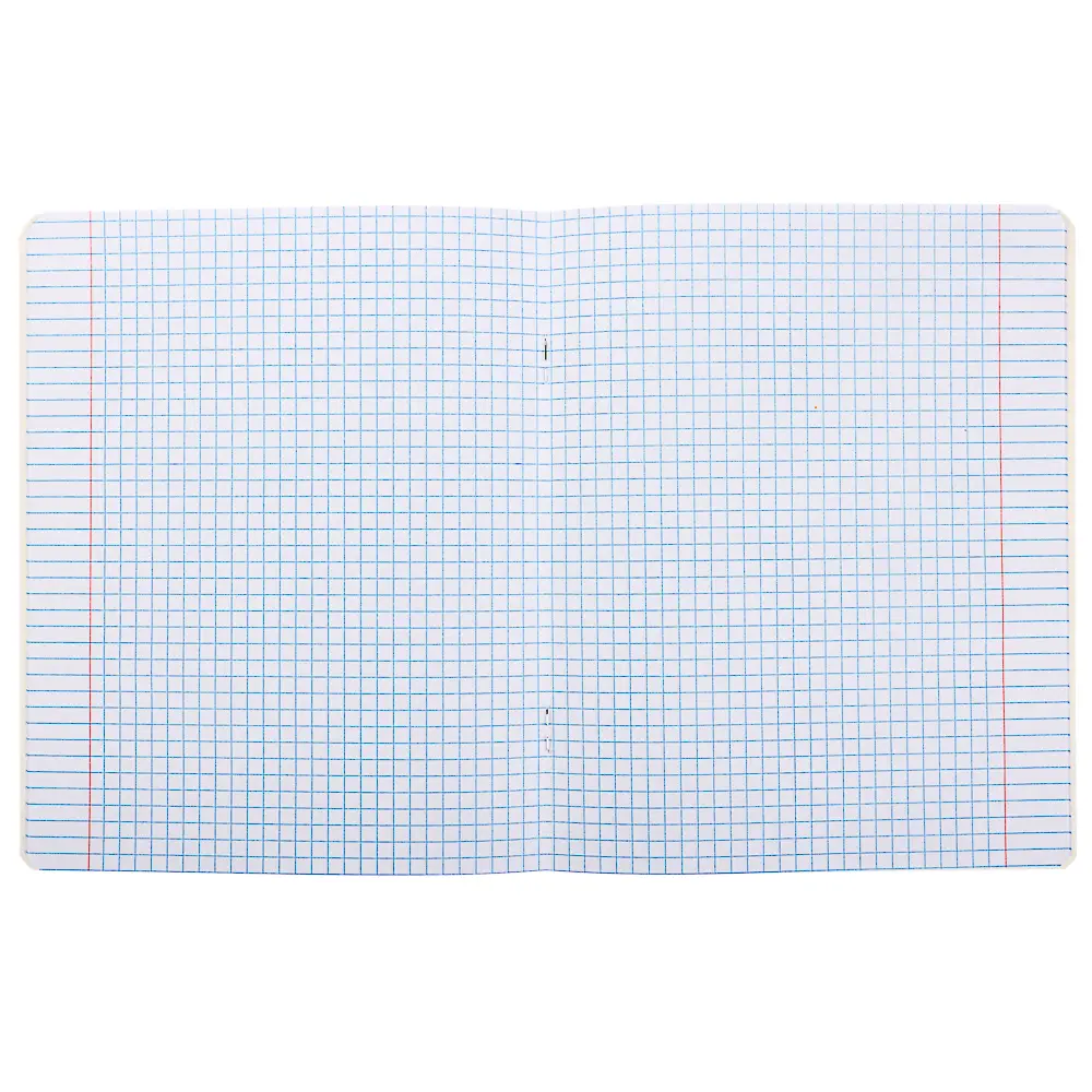 Тетрадь школьная 18л. ClipStudio "Однотонная" в клетку, БЕЛЫЕ ЛИСТЫ, обл. офсет 115 г/м2, скрепка - #15