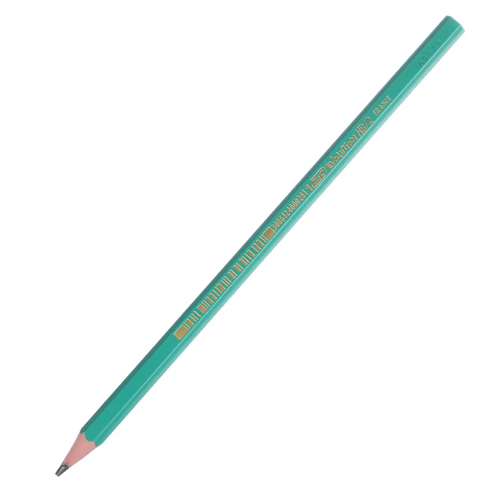 Карандаш чернографитный BIC "Эволюшн" без ластика, HB, пластик, шестигранный зеленый корпус, 8803112 - #1