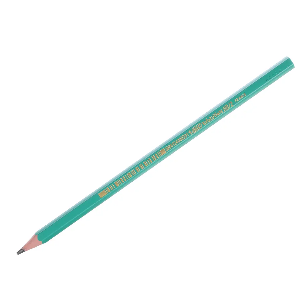 Карандаш чернографитный BIC "Эволюшн" без ластика, HB, пластик, шестигранный зеленый корпус, 8803112 - #2