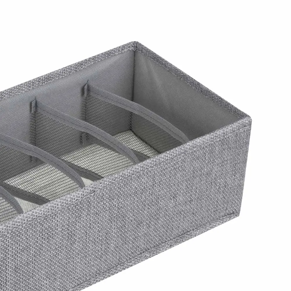 Органайзер-разделитель для хранения тм VETTA Айвори, 6 отделов, 32x15x10см, полиэстер, цвет серый - #4