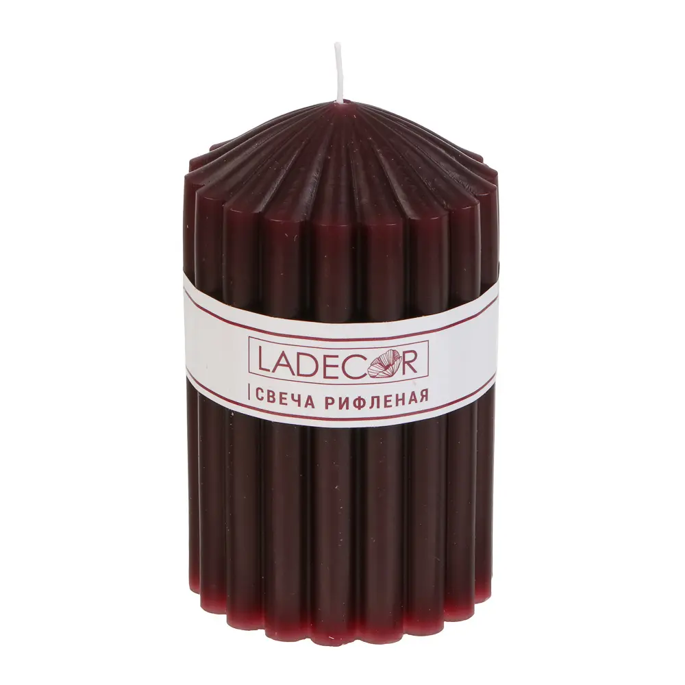 Свеча столбик тм LADECOR "Уютная осень" 7x12 см, парафин, 2 цвета - #4