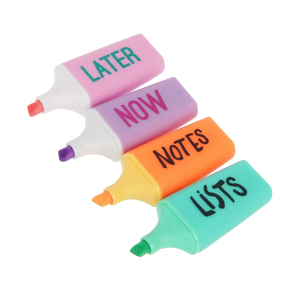 Набор маркеров-выделителей, 4 шт, 4 цвета - #2