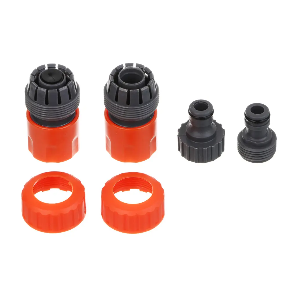 INBLOOM Набор для полива (пистолет 8 реж- 1шт., 3/4" коннектор- 2шт., 1/2"-3/4" штуцер-1шт.) ПП - #5