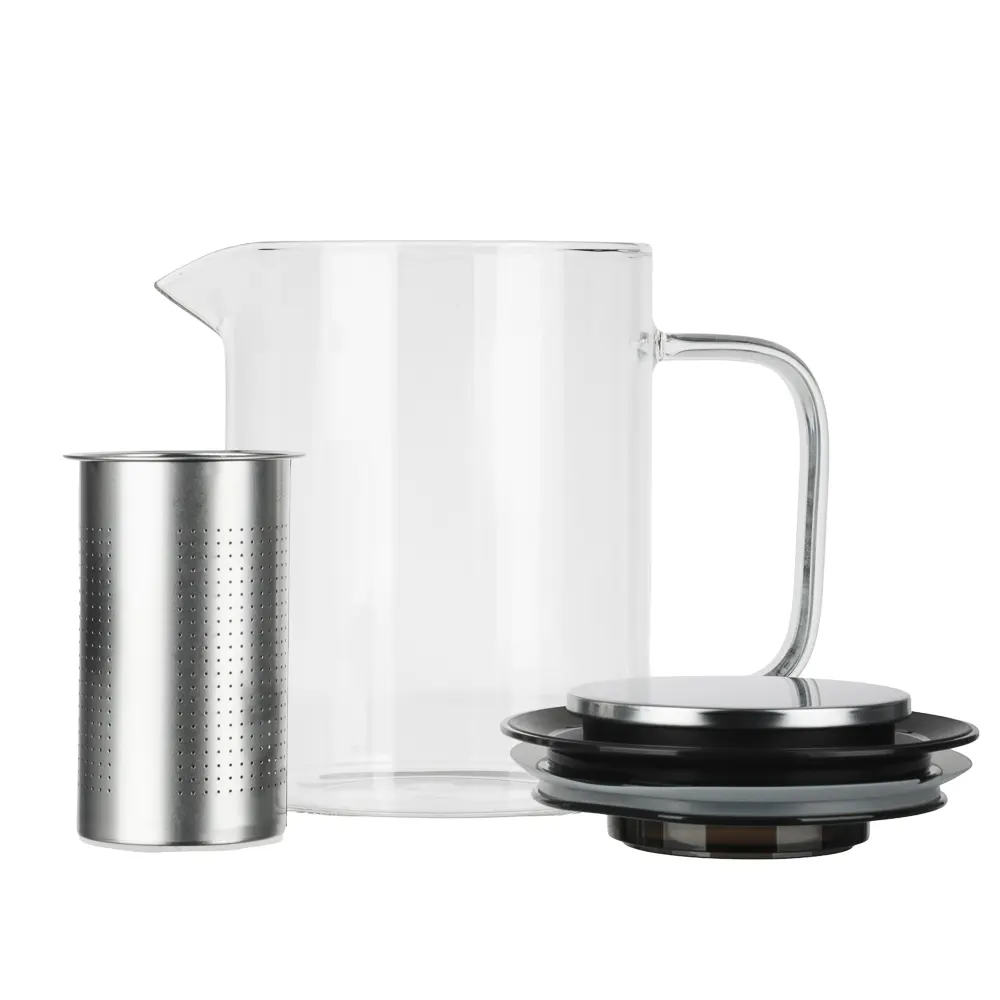 SATOSHI Монблан Чайник заварочный 1200мл, стекло, нерж.сталь - #8