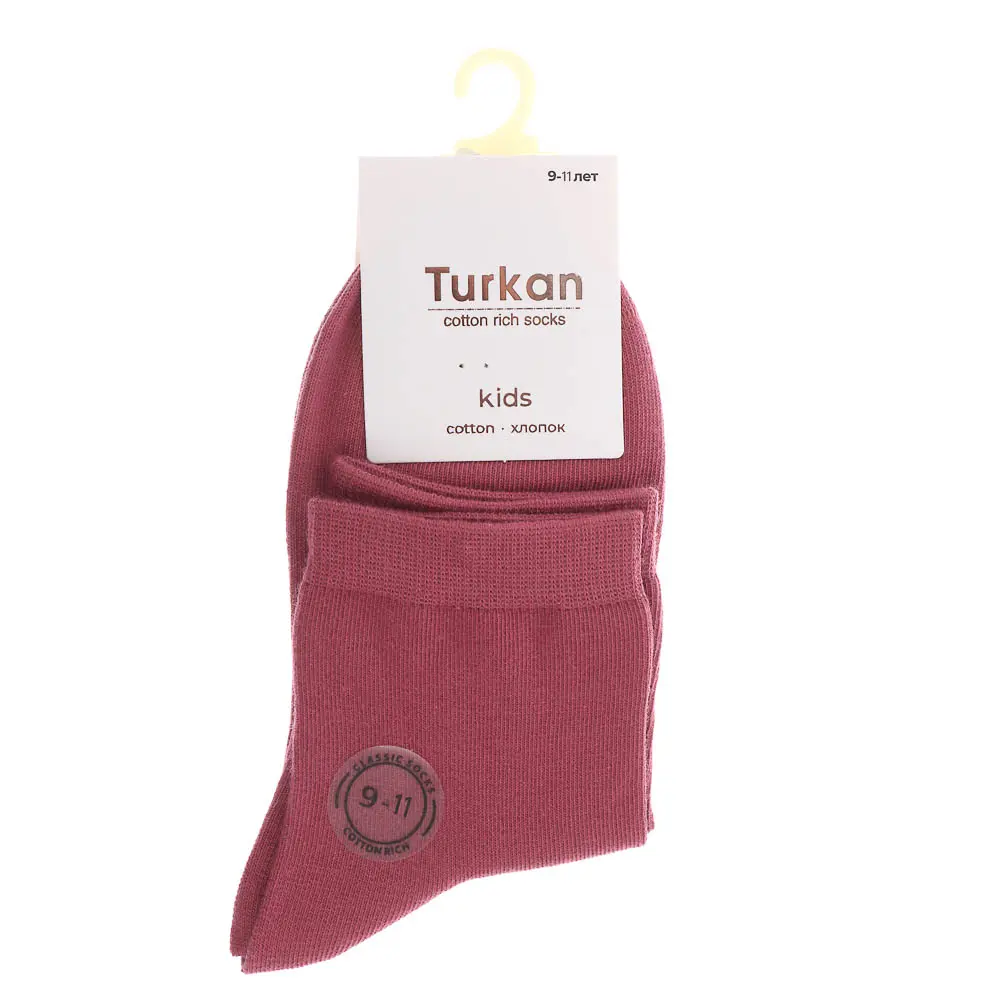 Носки детские, бесшовные, тм Turkan, 9-11 лет, 90%хлопок, 8% п/а, 2%лайкра,цвета в ас-те, R0626 - #5