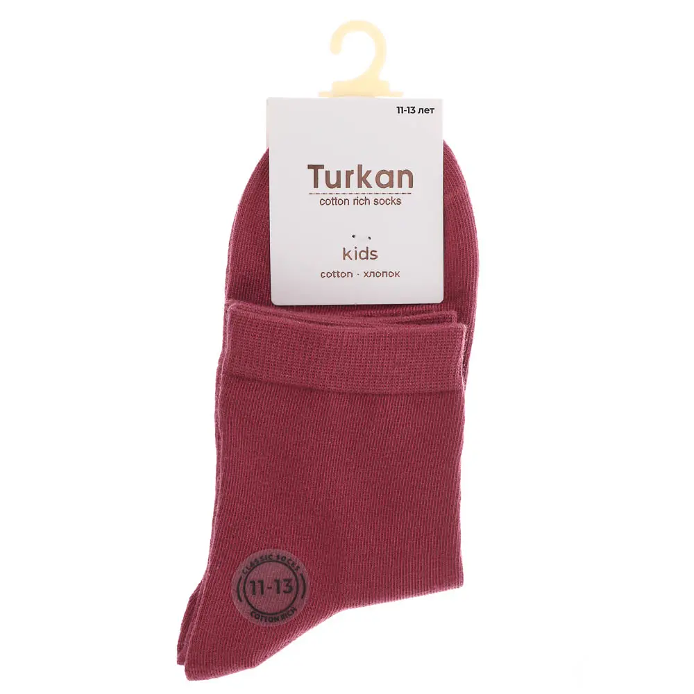 Носки детские, бесшовные, тм Turkan, 11-13 лет, 90%хлопок, 8% п/а, 2%лайкра,цвета в ас-те, R0626 - #5