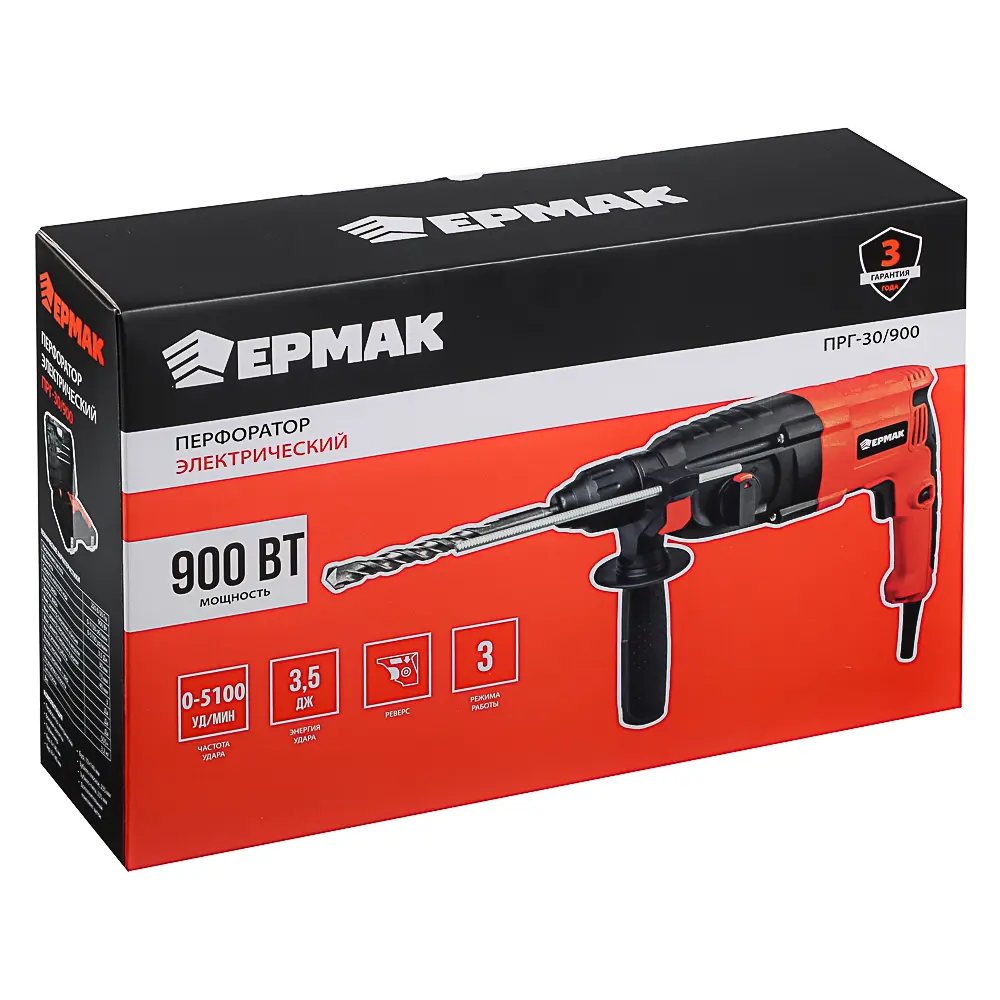 ЕРМАК Перфоратор электр. ПРГ-30/900, 900 Вт, горизонт., SDS plus (кейс) - #10