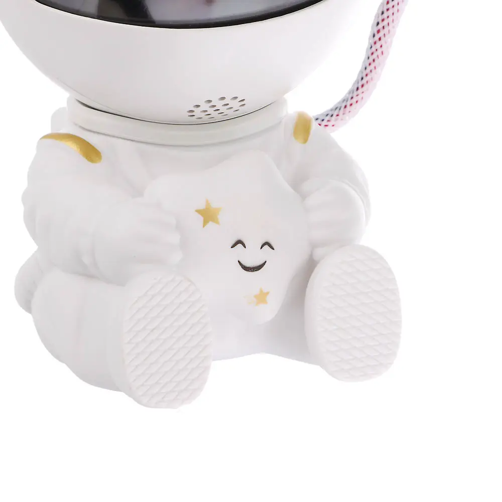 Светильник-ночник проектор неба BY Космонавт, 5W, пульт ДУ, USB, 9x8x13см, пластик, белый - #5
